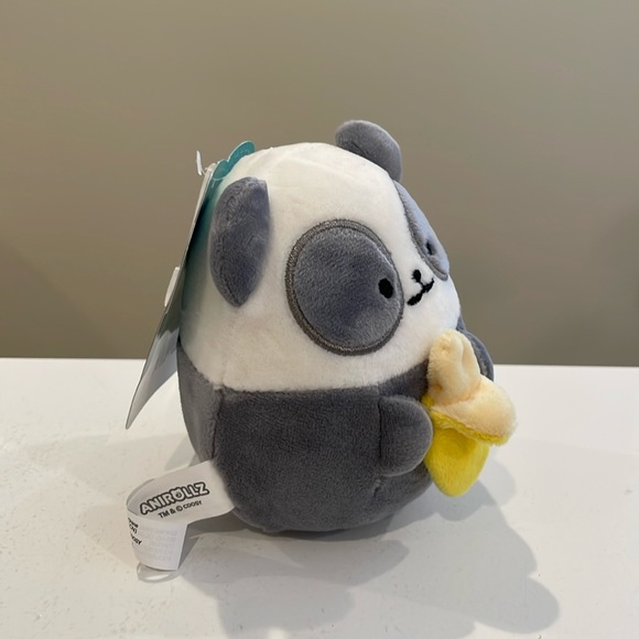 NWT Pandaroll Holding a Banana Squishy Ball Panda Plush by Anirollz - Picture 2 of 3